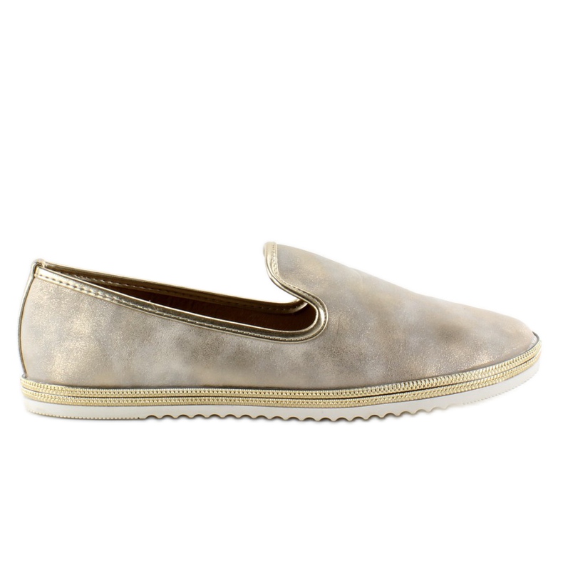 Tyylikäs Slip-On haalistunut 6692 kultaa kultainen