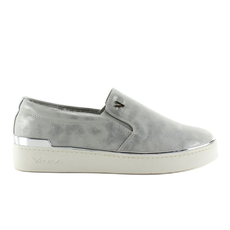 Slip-on metallireunuksella 786 Grey harmaa
