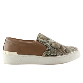 Slip-On Snake Motif -lenkkarit 787 ruskea
