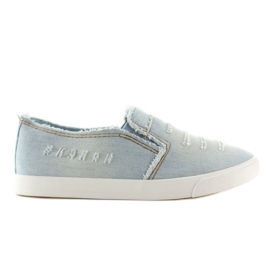 Slip-On Shredded Jeans Nb05 sininen