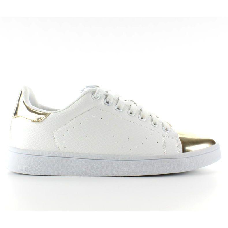 Tennarit metallisilla varpailla YP-01 Gold valkoinen keltainen