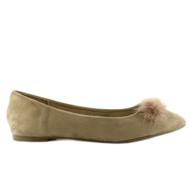 Ballerinat varpaissa pörröisillä JP39 Khaki