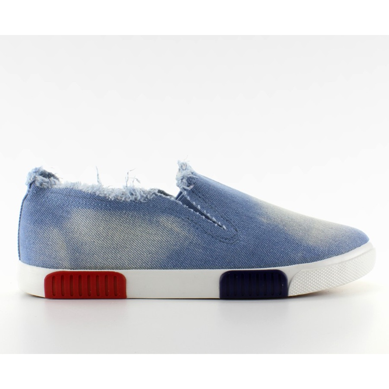 Kengät, joissa on värikäs värillinen pohja BL65 L. Sininen