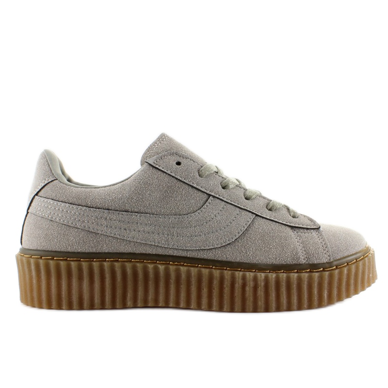 Suede creepers 8149 harmaa
