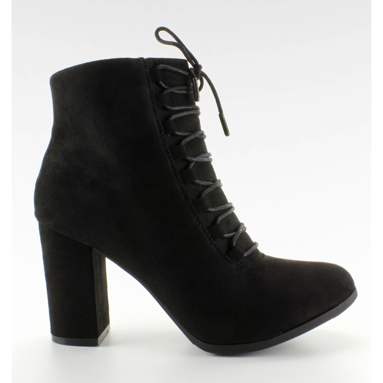 NC16 Mustat mokkanauhan leveät korkokengät