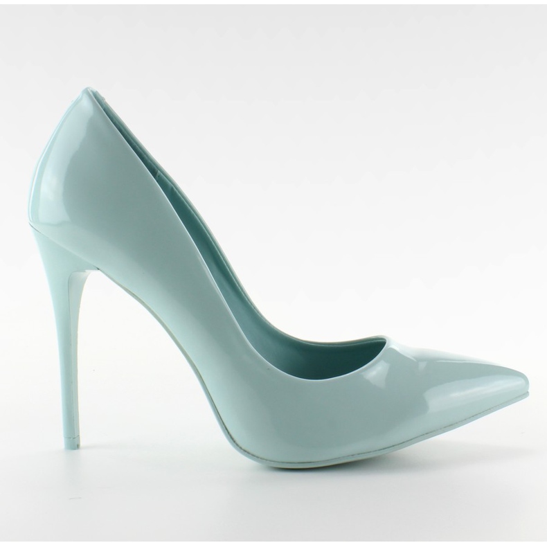 Sileälakatut korkokengät E396 L. Sininen