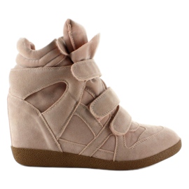 JT19 vaaleanpunaiset mokkanahkaiset tennarit vaaleanpunainen