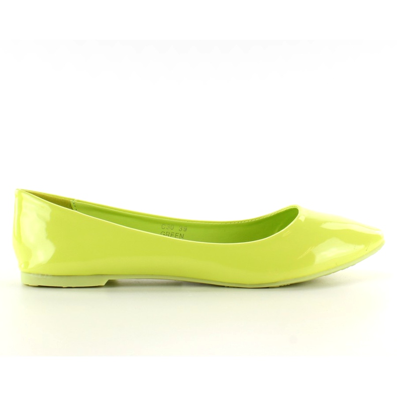 Tasainen, lakattu C30 Vihreä ballerina