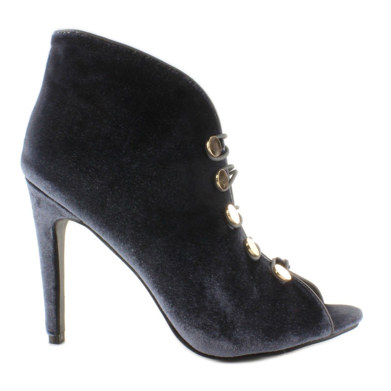 Avokärkiset samettipumput 1129 D. Harmaa