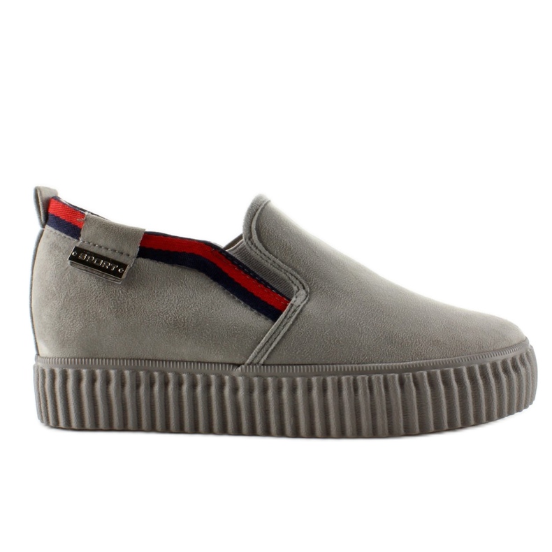 Creepers slipon raidallinen 2018-47 Harmaa