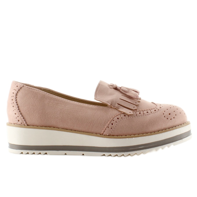 High Sole Moccasins 7149 Pink vaaleanpunainen