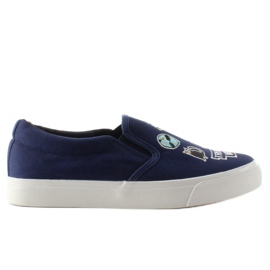 Slip-on lenkkarit, joissa kirjonta NB102P Tummansininen