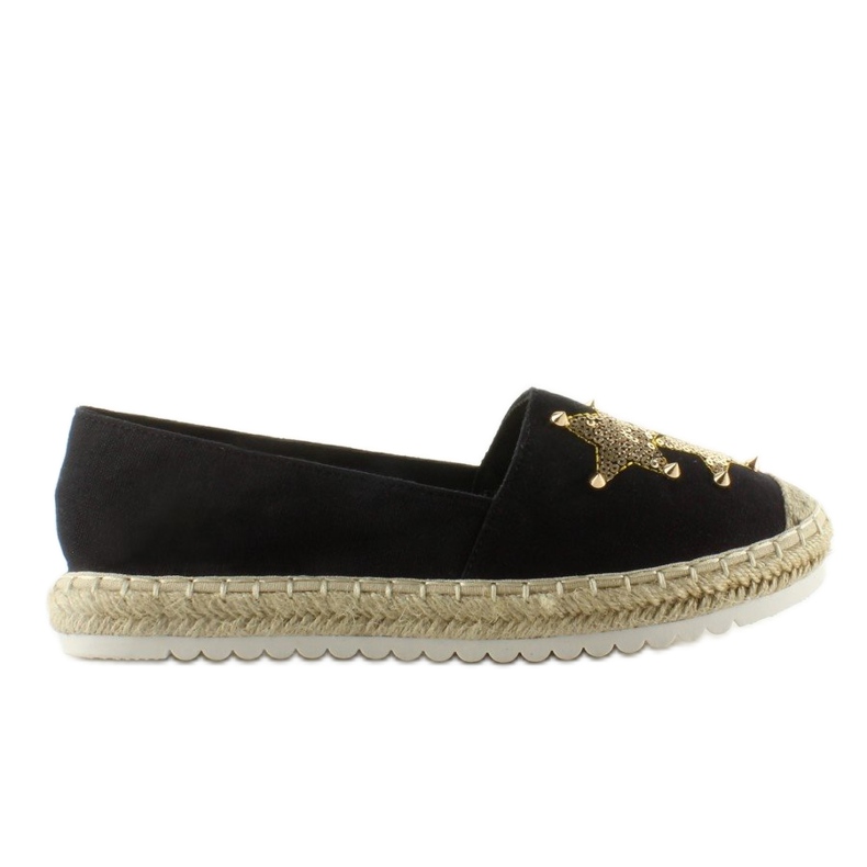 Canvas espadrillit CV-353 mustilla napeilla musta