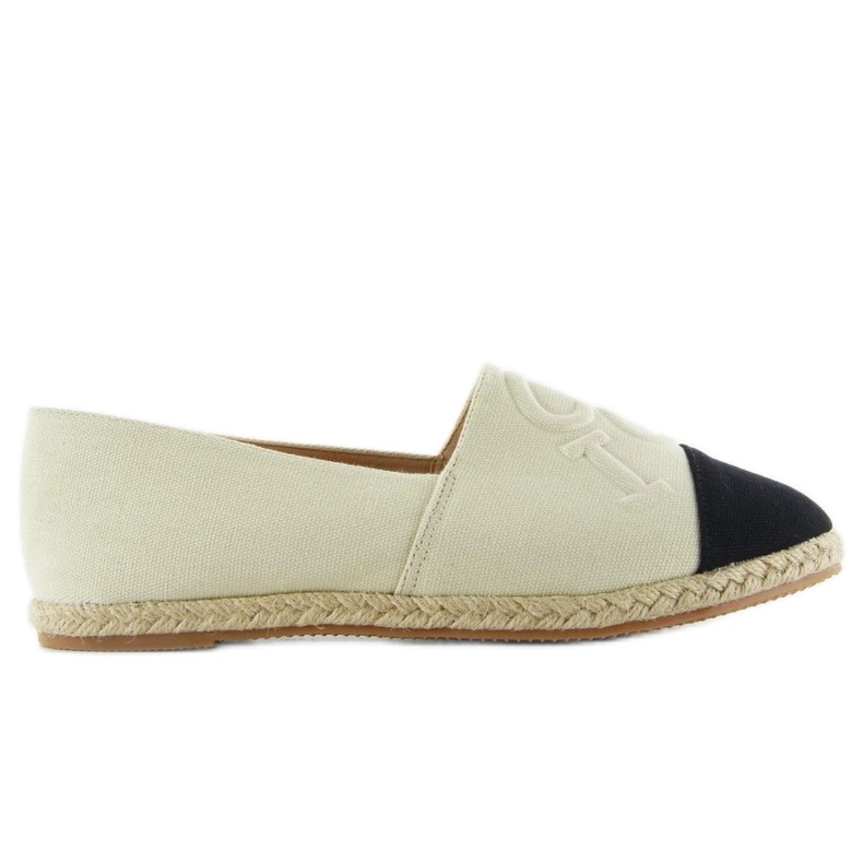 Esapdryle kohokuvioiduilla kirjaimilla T267 Beige musta ruskea