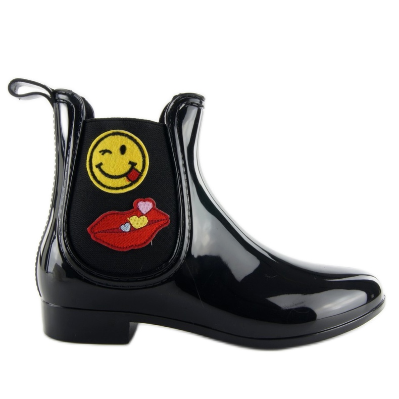 Naisten kalossit lakatuilla paikoilla D37 musta