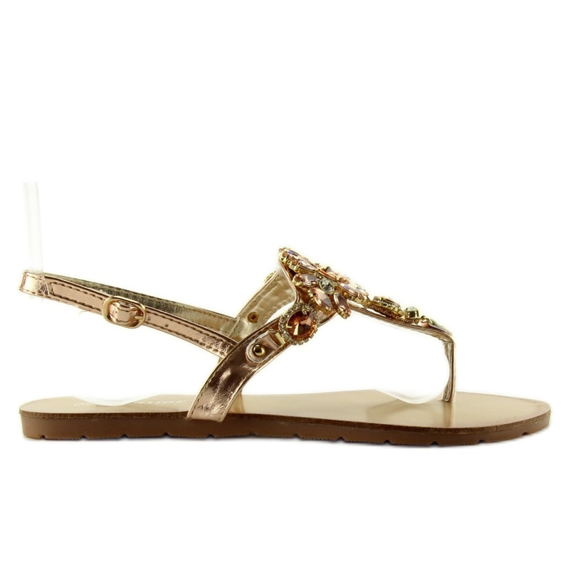 Sandaalit kauniilla kivillä JH41 pinkki vaaleanpunainen