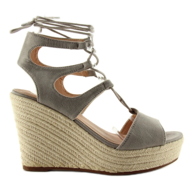 Sandaalit espadrillit sidottu SL71 harmaa