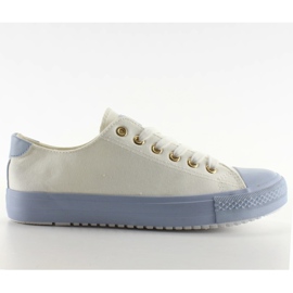 Tennarit värikkäällä valkoisella / sinisellä kumilla valkoinen