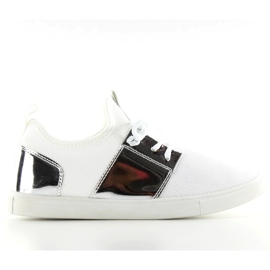 A-120 WHITE / SILVER ilmavat urheilukengät valkoinen