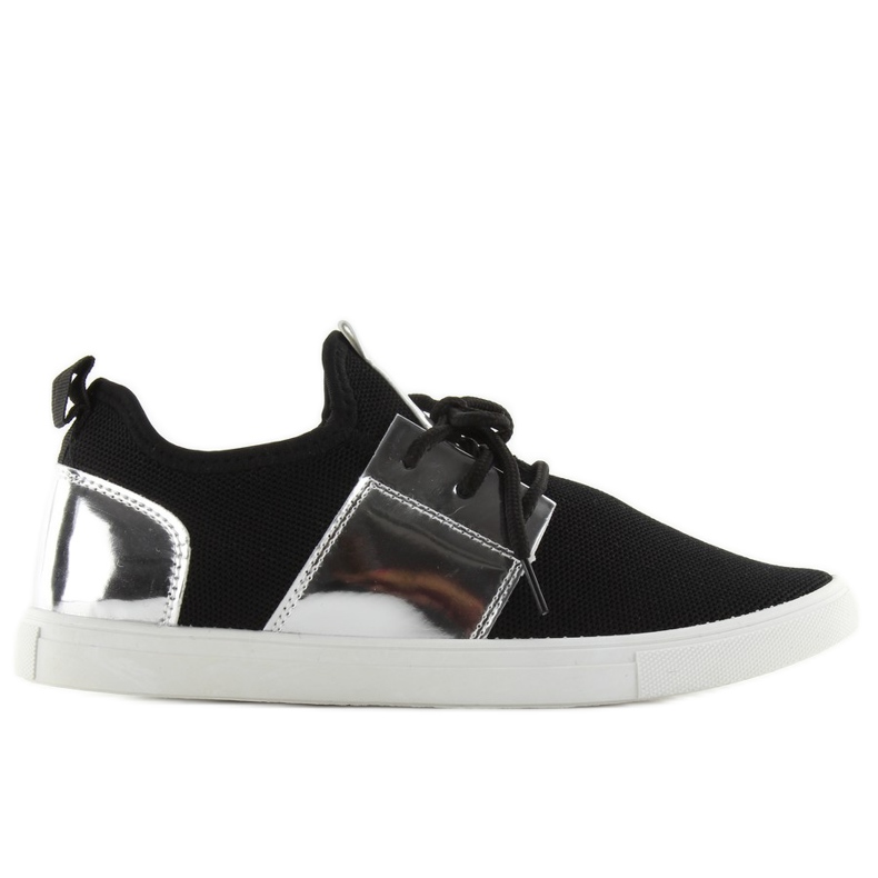 A-120 BLACK / SILVER ilmavat urheilukengät musta