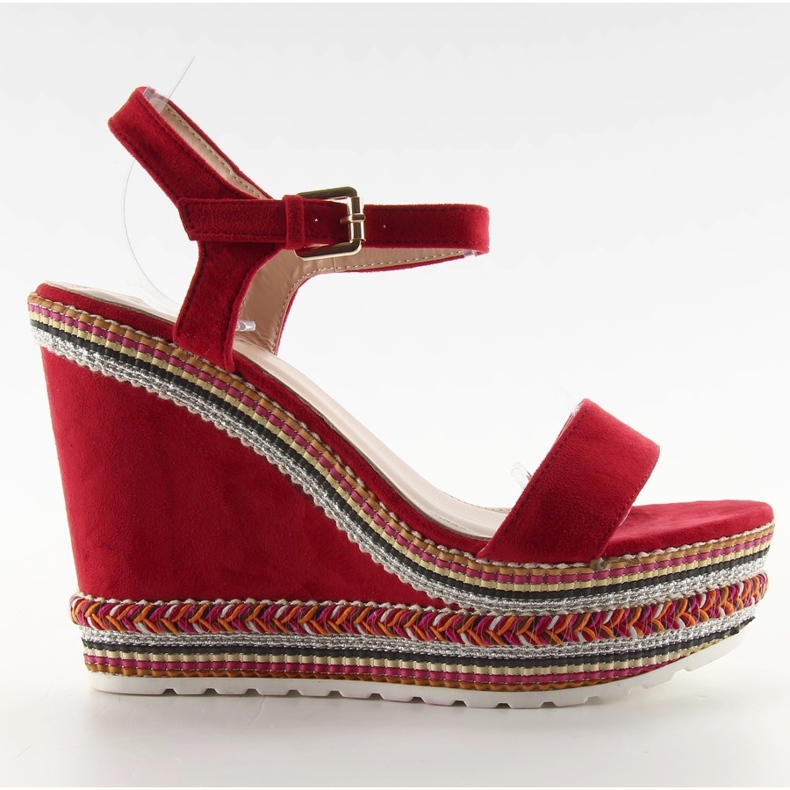 Kauniit sandaalit kiilalla LL-56 ed punainen