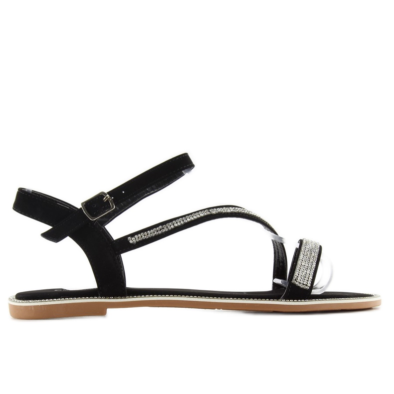 Velvet-sandaalit kuutiozirkonia S78 mustalla