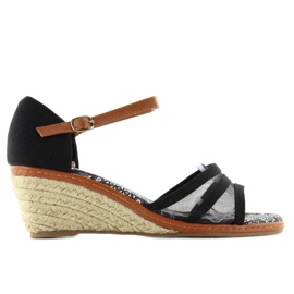 Espadrilles 6M-2 Mustat sandaalit