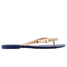 Varvastossut meliski KM106 NAVY / D. beige tummansininen vaaleanpunainen