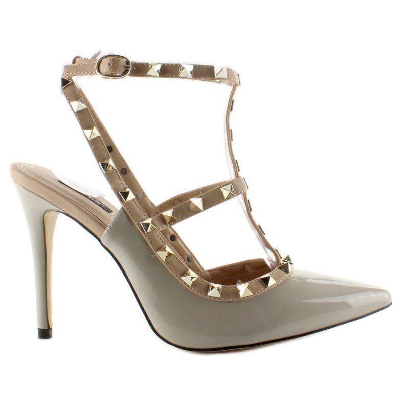 Piikkikoru nappeilla Valentina 1166 harmaa