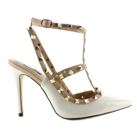 Valentina 1166 valkoiset nastat nastoilla valkoinen