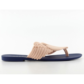 Meliski Slides Flying Heart Km116 Laivasto / Beig laivastonsininen vaaleanpunainen