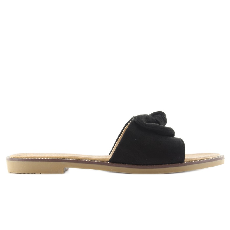 Naisten tossut rusetilla S52 musta