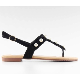 Varvassandaalit helmillä D-6541 Musta