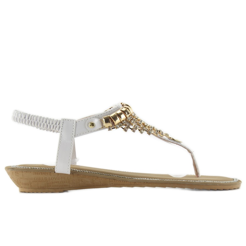 Sandaalit runsaasti koristeltu 2017-32 valkoinen
