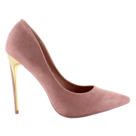 Mokkakorkokengät Golden Heel Le08 Pink vaaleanpunainen