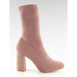 QQ-08 Vaaleanpunaiset tähti-tyyliset sukat-saappaat vaaleanpunainen