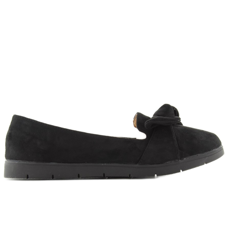 Suede ballerinat rusetilla sk37p Musta