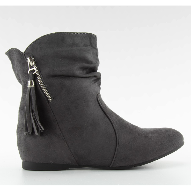 Pussit koristeellisella vetoketjulla PE102 harmaa