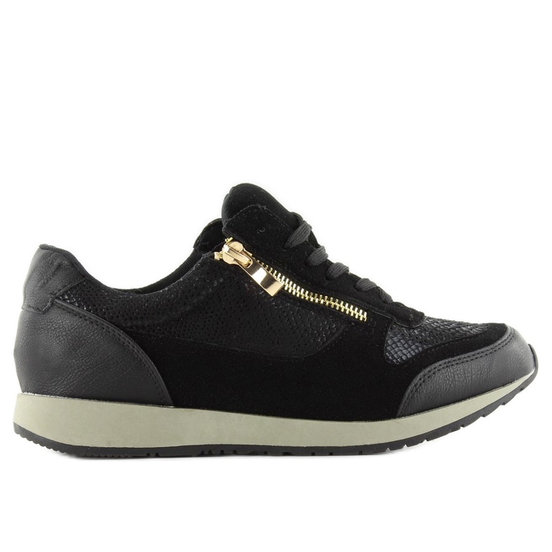 Urheilukengät vetoketju 1280-2 musta