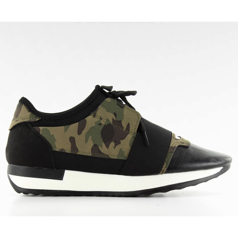 MUSTA / CAMOUFLAGE naisten urheilukengät ruskea vihreä