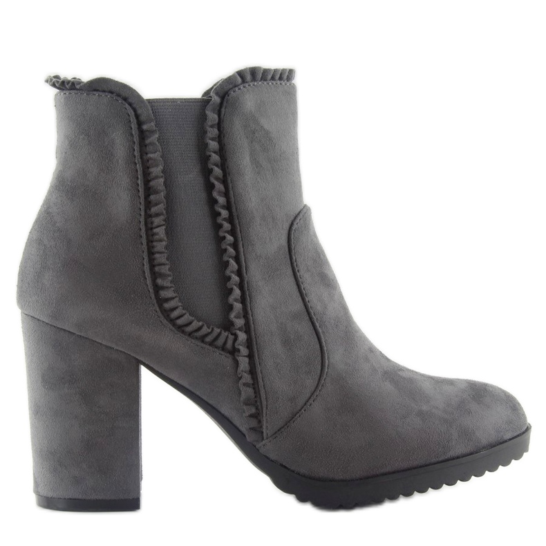 Korolliset saappaat, joissa röyhelö m269p Harmaa