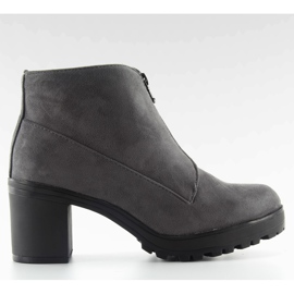 Harmaa mokkanahkakorkoiset saappaat 669-4 harmaa