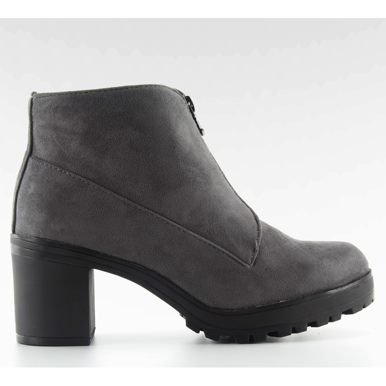 Harmaa mokkanahkakorkoiset saappaat 669-4 harmaa