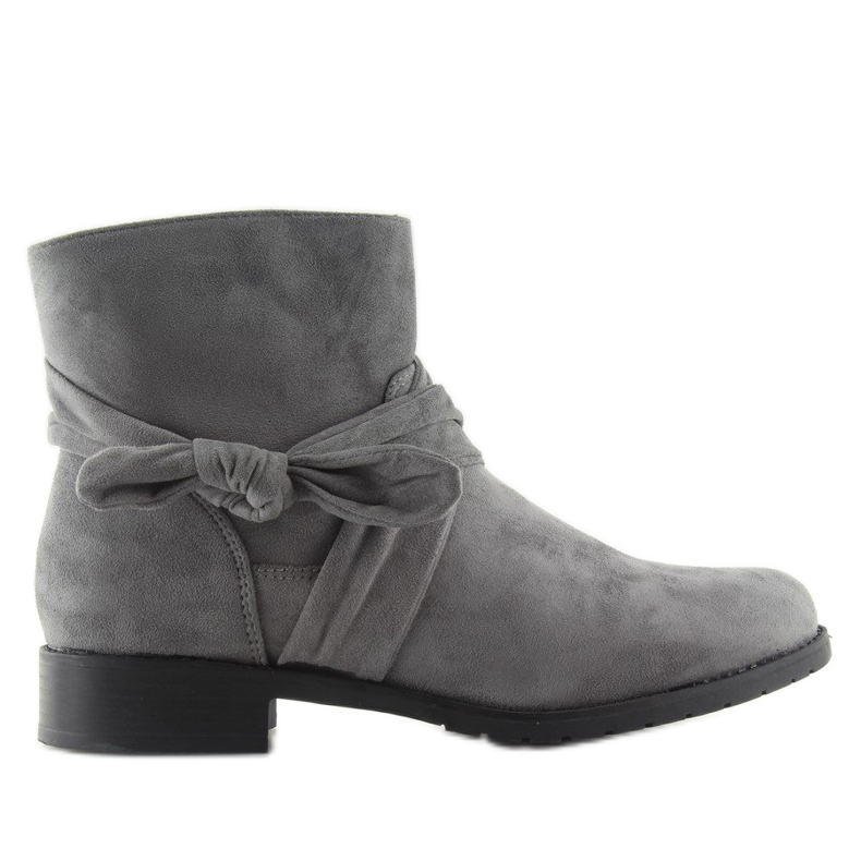 Mokkasaappaat rusetilla B7713 Harmaa
