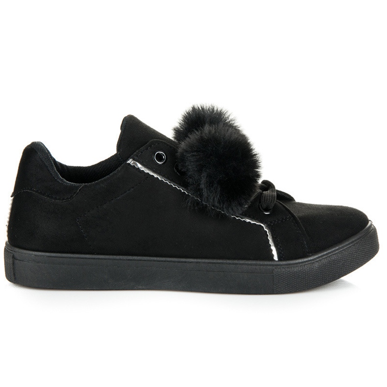 Groto Gogo Mokkalenkkarit pomponeilla musta