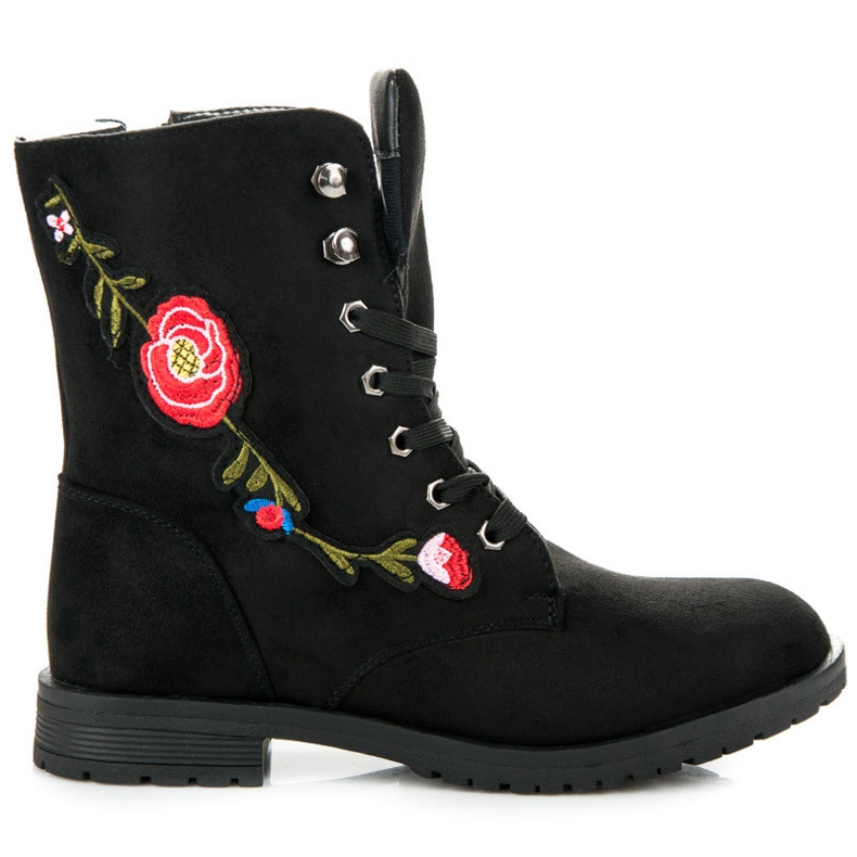 Sport Brodeeratut mokkanahkalaukut musta