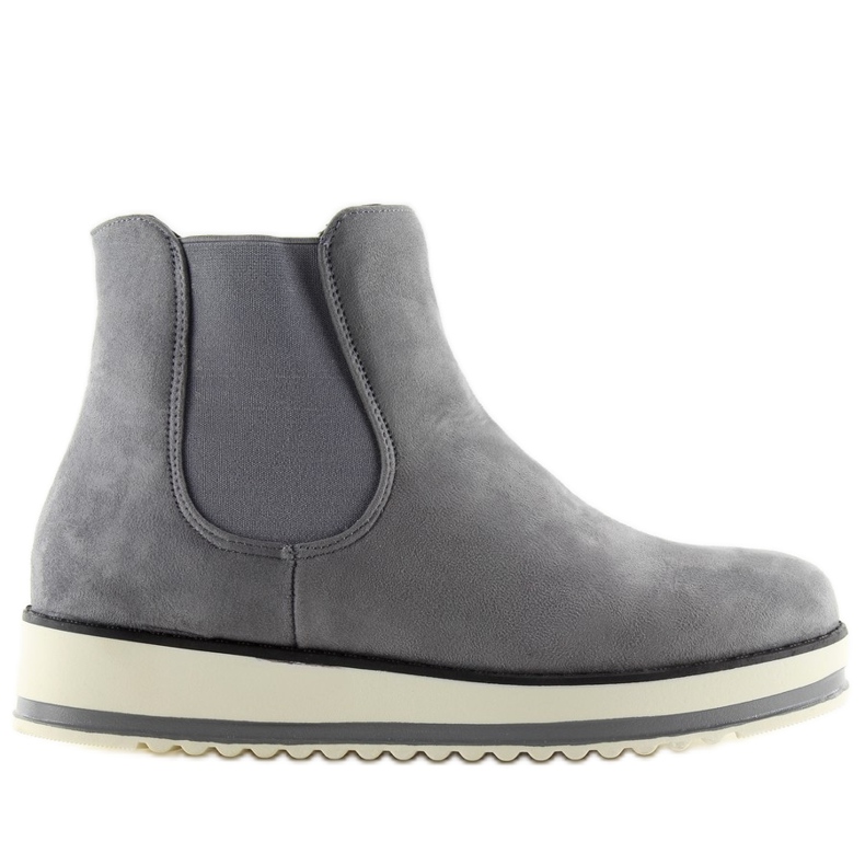 Korkeapohjaiset Chelsea Boots Harmaa K-105