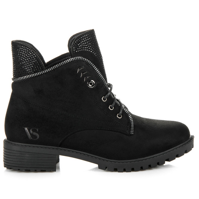 Vices Tyylikkäät nauhasaappaat musta