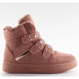 Eristetyt vaaleanpunaiset nilkkakengät vaaleanpunainen