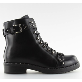 Mustat saappaat nappeilla ae82p musta kupari-